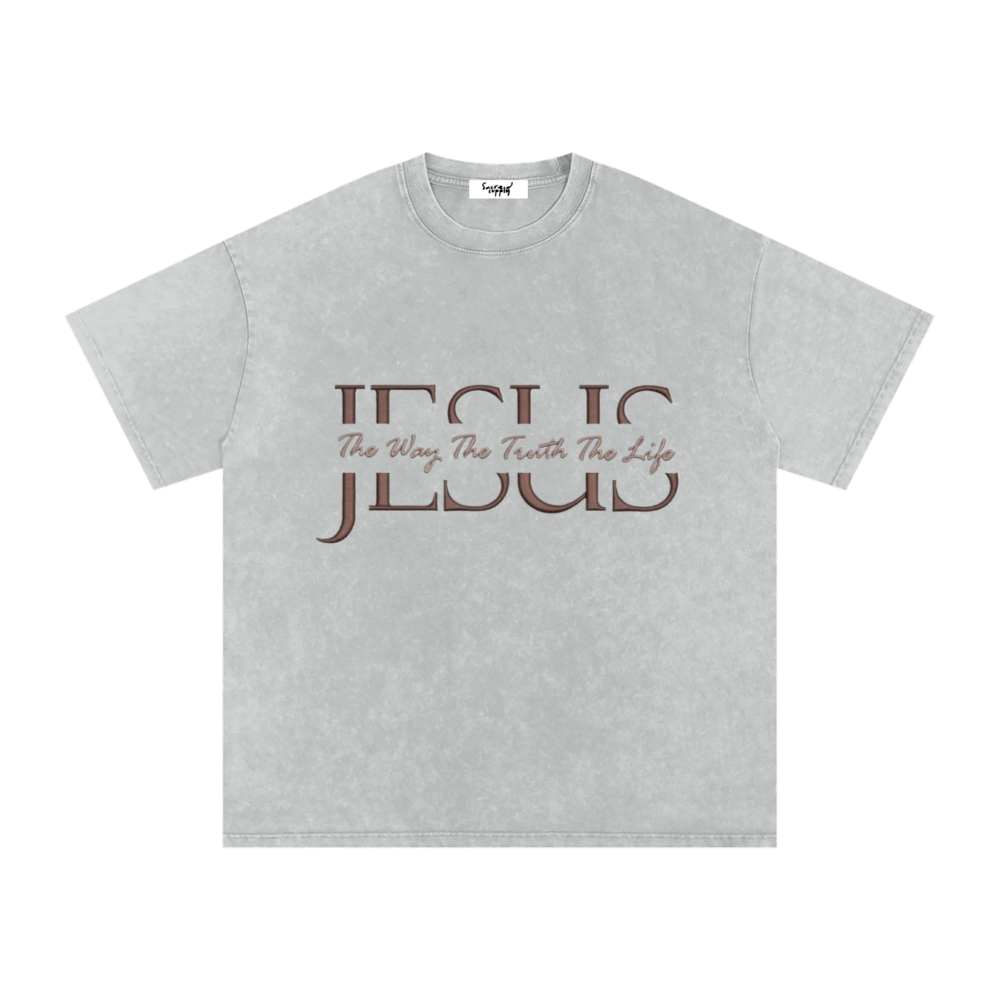 Snow Washed Oversized Cotton T-Shirt