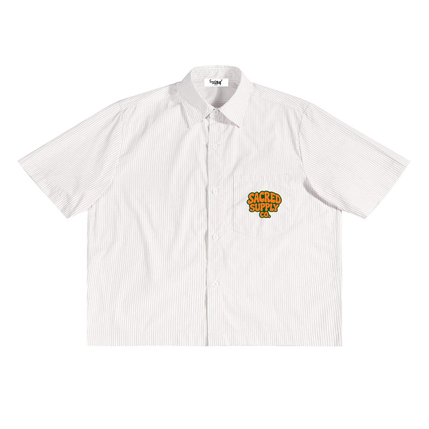 Oversized Vertical Stripe Boxy Shirt