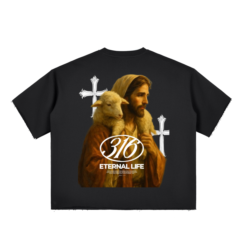 Eternal Life Raw-Edge T-Shirt