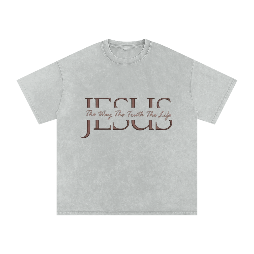 JESUS WASHED OVERSIZED T-SHIRT