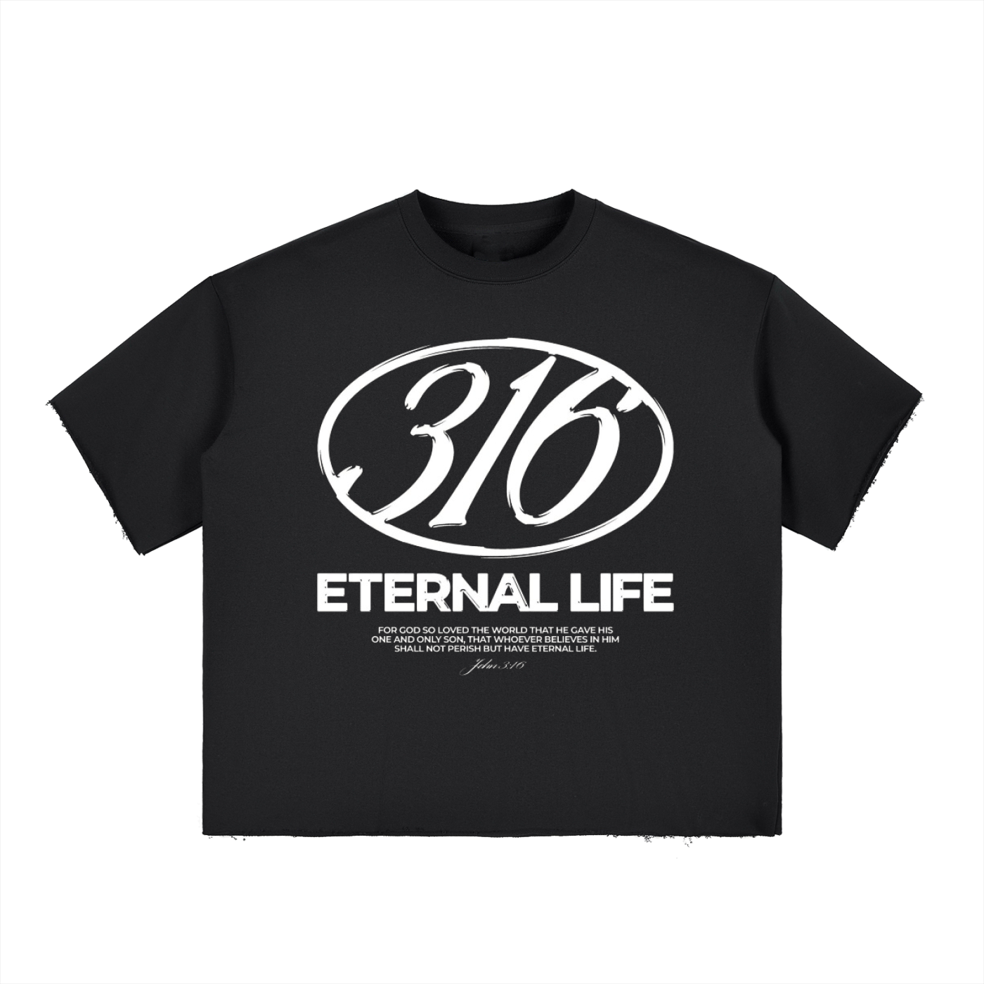 Eternal Life Raw-Edge T-Shirt